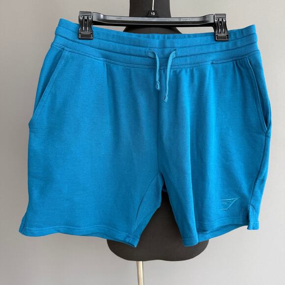 Mens blue Gymshark shorts - sweat shorts - teal - casual - athletic - size M - Picture 1 of 9